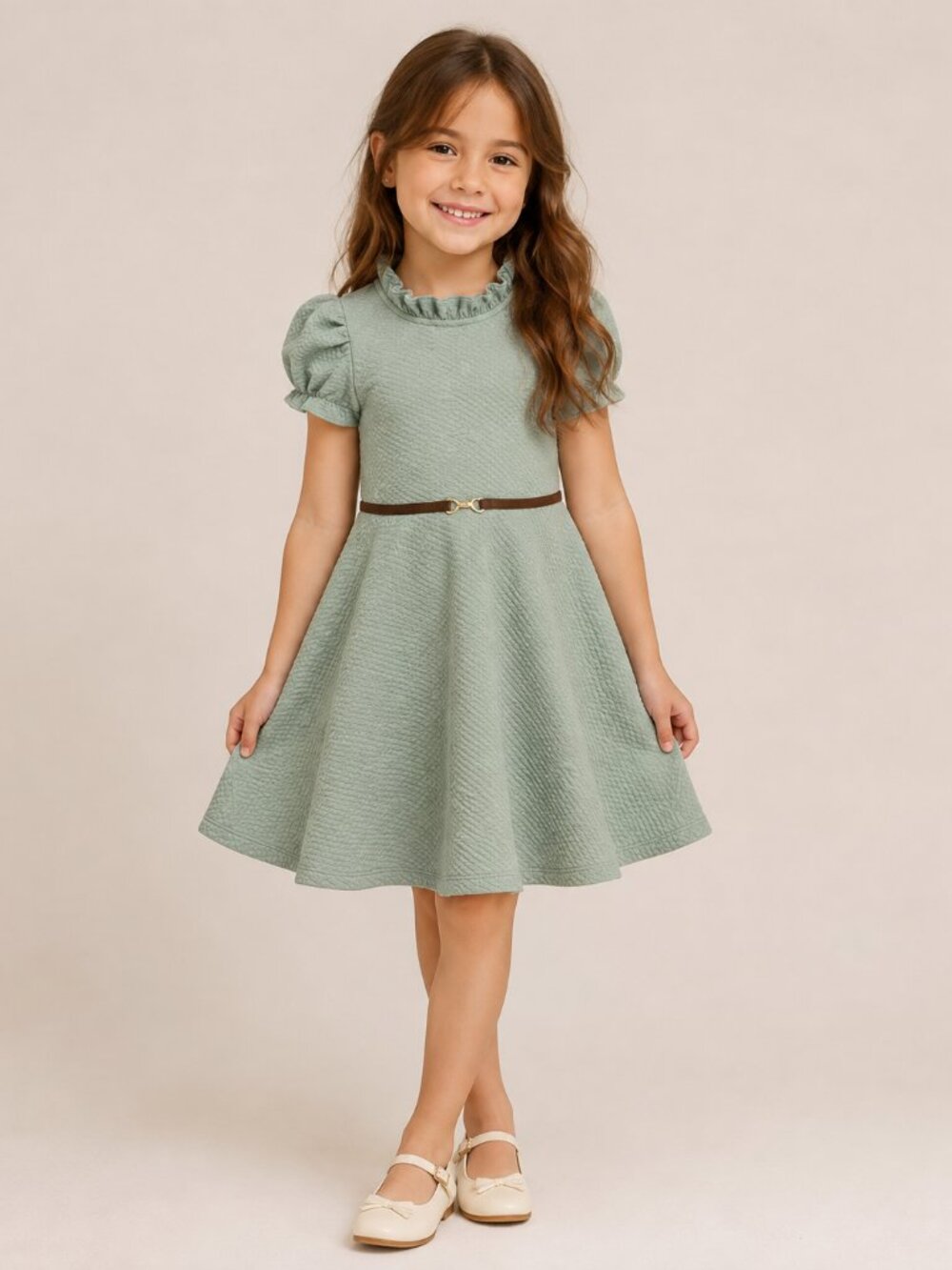 Janie and Jack Quilted Belted Dress